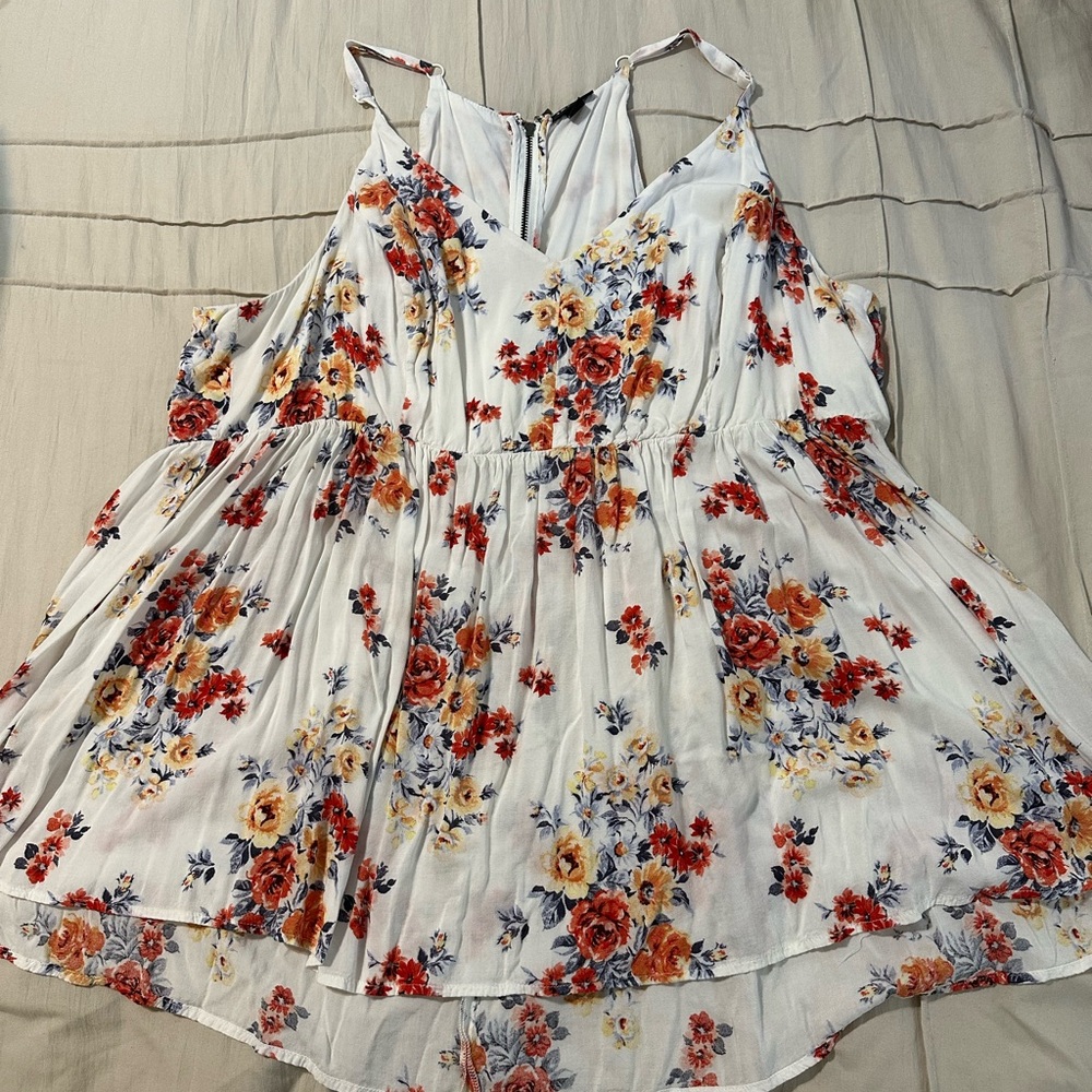 Torrid Red and White Blouse